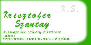 krisztofer szantay business card