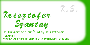 krisztofer szantay business card